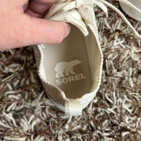 Sorel Ona 503 Lace Up Shoes Sea Salt Chalk Size 8 - Picture 7 of 9